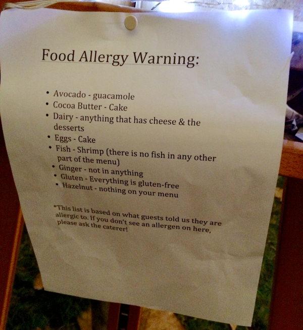 stress about food allergies and intolerances